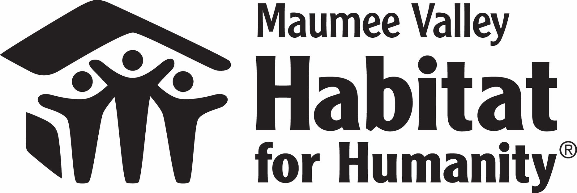 Black logo: Maumee Valley Habitat for Humanity